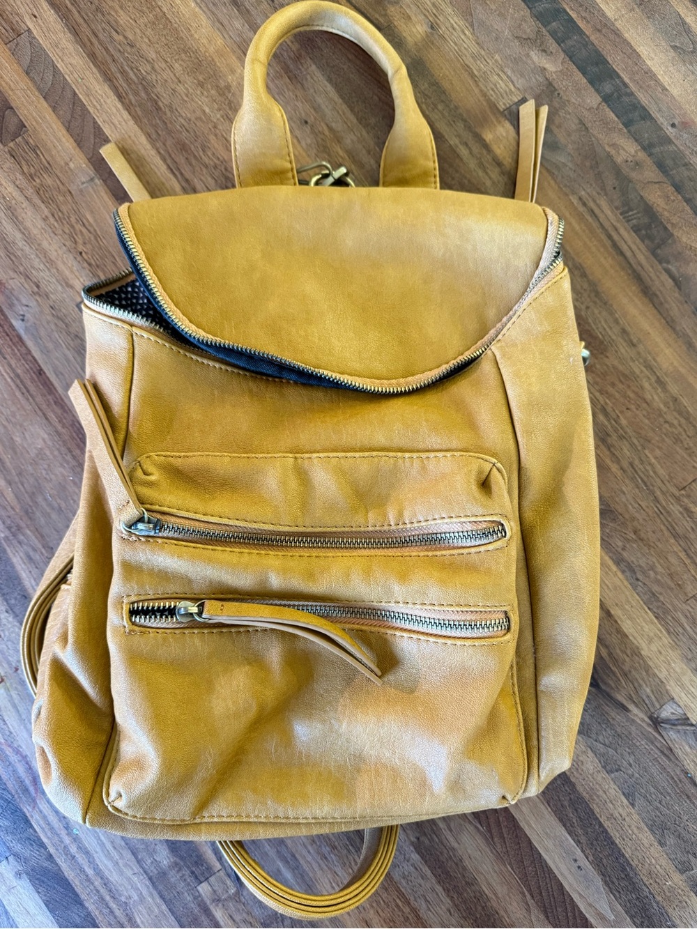 ModCloth Mustard Yellow Women’s Backpack Tote
